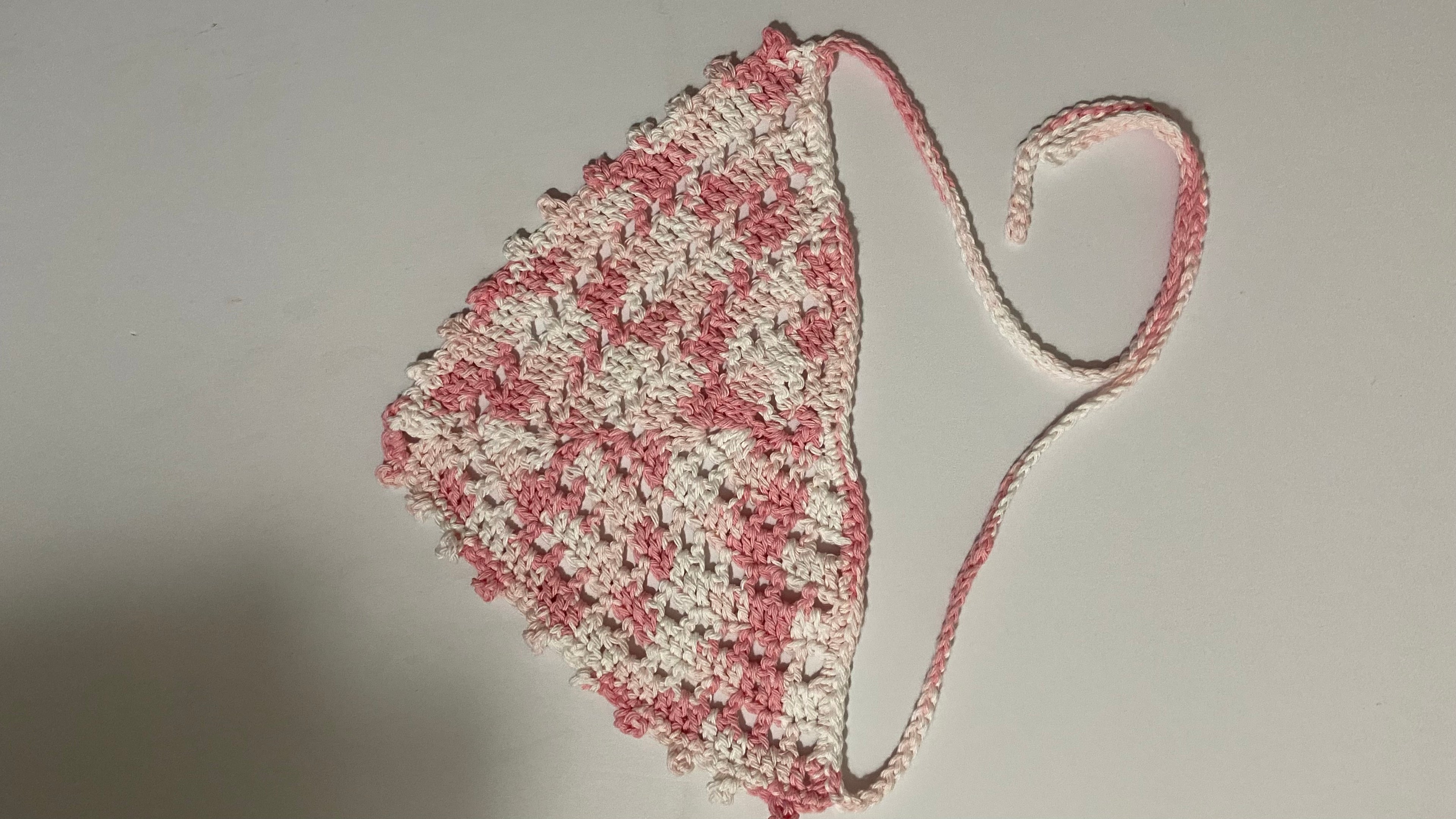 Pink and white Bandana